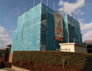 足場設置の写真