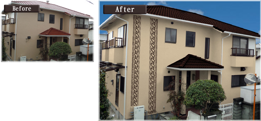 デザイン工法で塗装したお住まい画像